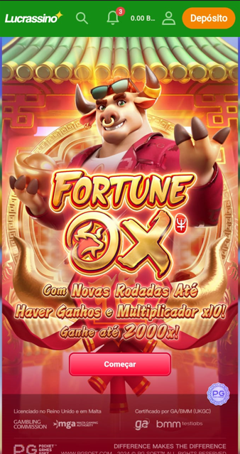 Jogo Fortune OX em Lucrassino